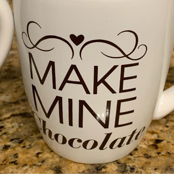 (2) Hershey’s White Coffee Mug Set make mine chocolate couple set his hers - Picture 6 of 10